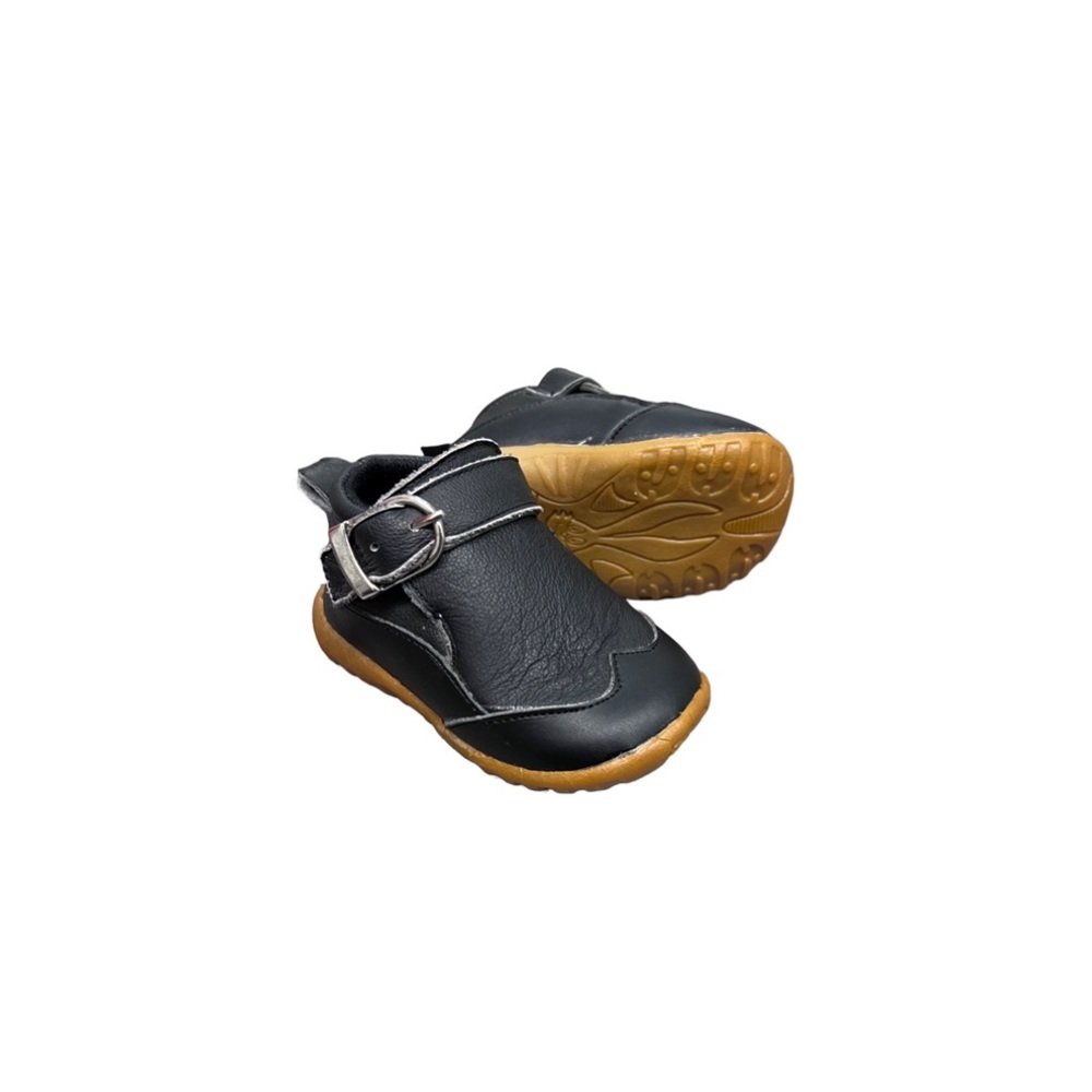 Tendertoes Black Leather Kids Shoes